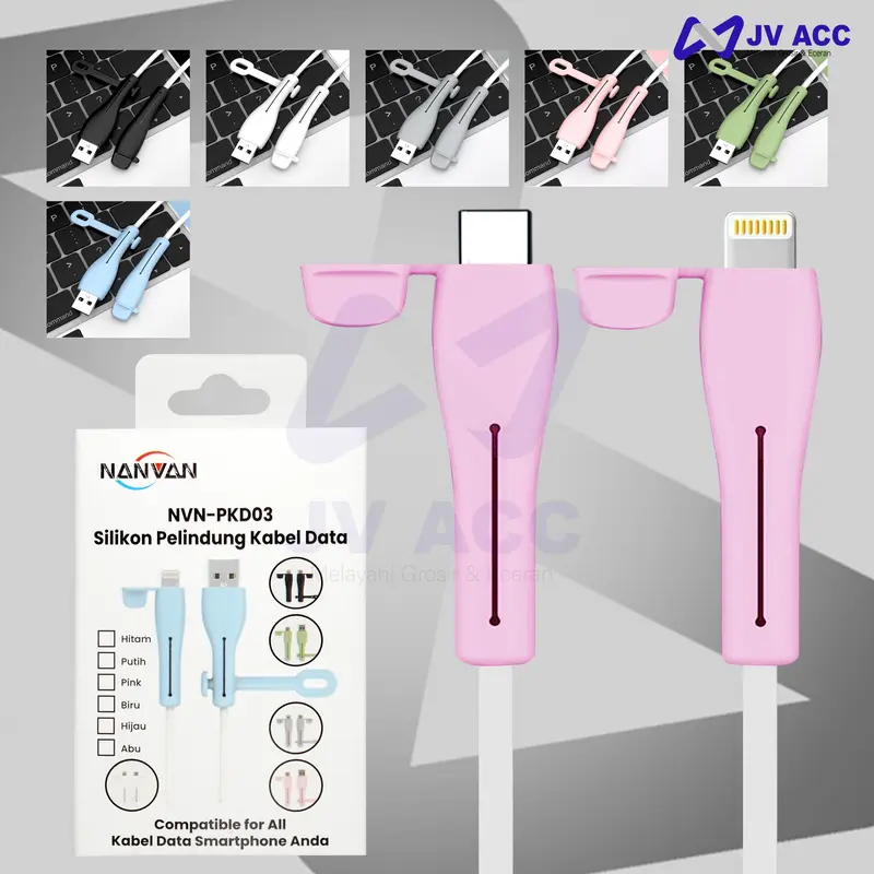 NANVAN NVN-PKD03 CASE COVER SILIKON PELINDUNG UJUNG KABEL DATA CHARGER CASAN