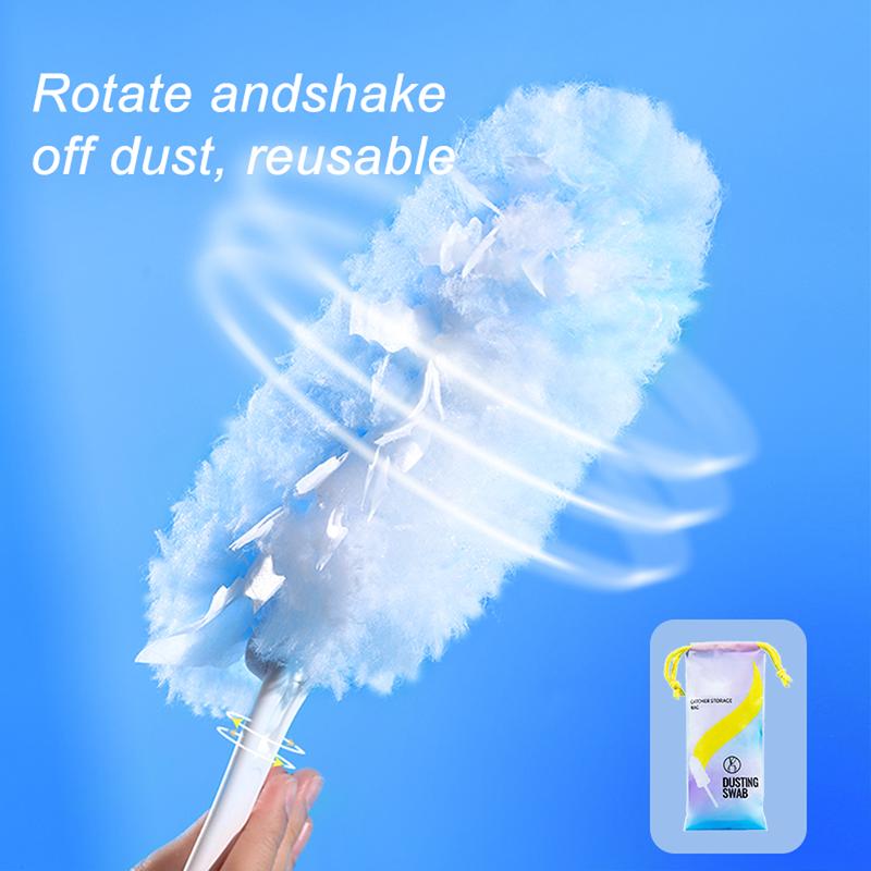 Product Introduction of Electrostatic dust removal duster with adsorption function for sweeping dust, suitable for household and car use. It can be folded and is a magic tool for cleaning cobwebs, fan dust and the like. It's similar to a feather duster. 5