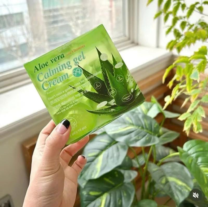 Y109B: MUA 1 TẶNG 1 Eco Branch - Mặt Nạ Hỗ Trợ Phục Hồi Aloe Vera Calming Gel Cream Set 10 Tuýp - Tổng Nhận Về 2 Hộp