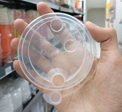 25pcs TUTUP GELAS CUP INJECTION TEBAL DAN BENING Tutup Cup Tutup Sambung Gelas Cup Kekinian tutup gelas anti tumpah Minuman Plastik 4