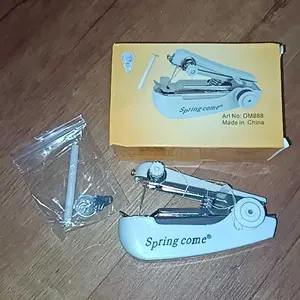 Springcome Mesin Jahit Portable Mini Tangan Alat Jahit Manual dengan Jarum dan Penyangga Benang SKU-0072