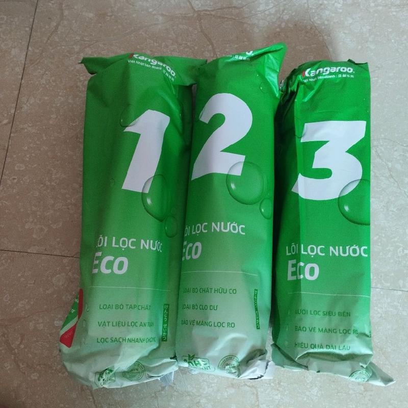 Combo 3 lõi lọc 123 Kangaroo cho máy lọc nước RO - Phụ Kiện