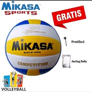 Mikasa Bola Voly Patriot MV2260 Super Gold Murah Empuk Di Tangan Cocok Untuk Anak Wanita Dan Pemula Super Soft Touch