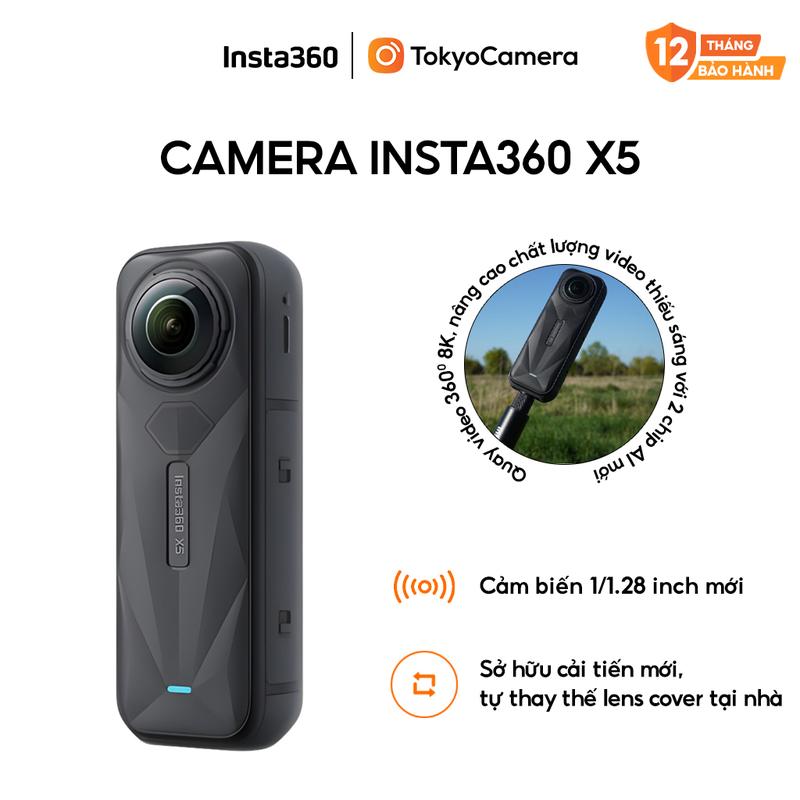 Camera hành trình Insta360 X5 Essentials hỗ trợ quay 8K bảo hành 12 tháng