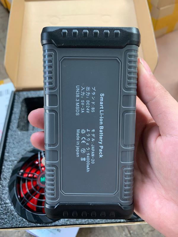 [MLS] Bô Phụ Kiện Áo Điều Hòa Nhật Bản Chính Hãng [PIN + QUẠT + DÂY KN], Pin 94.000mAh - Quạt 24V (9 cánh), Dùng 12-18 Tiếng - Bảo Hành 12 Tháng 2