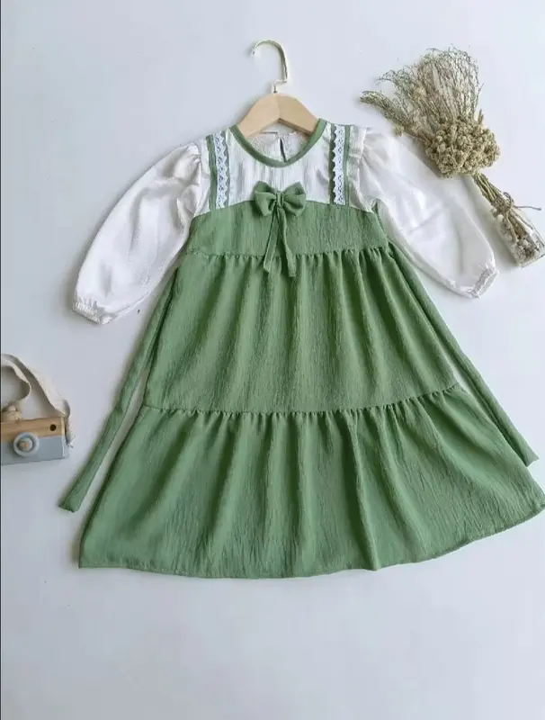 Gamis Anak Terbaru Zira Dress Fashion Anak Prempuan Kekinian Usia 2-9 Tahun Bahan Cringkle Premium 6