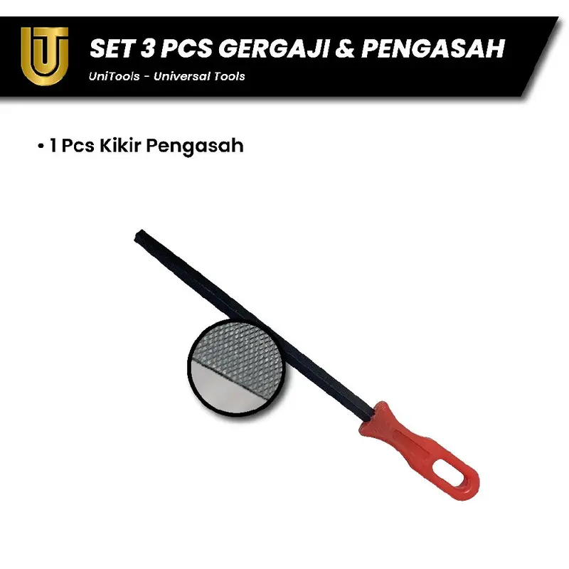 Set 3 pcs, Gergaji Lipat Portable, Gergaji mini Bonsai Gergaji Tangan SK5 Baja Karbon Tinggi dan Kikir gergaji 6 inchi alat pengasah gergaji 7