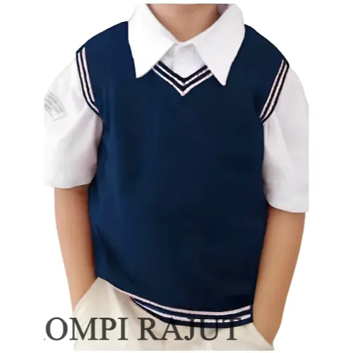 Rompi Rajut Wanita/PRIA Model Polos V Neck Knit Vest Rompi Seragam Sekolah