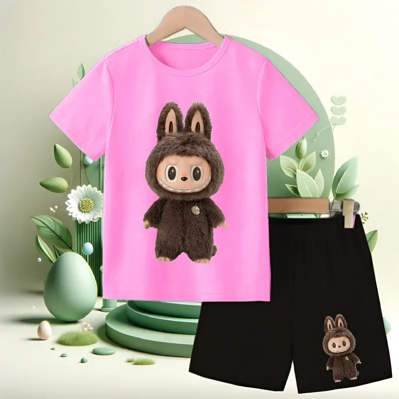 baju anak setelan karakter labubu coklat-anak cowok cewek Fashion 7