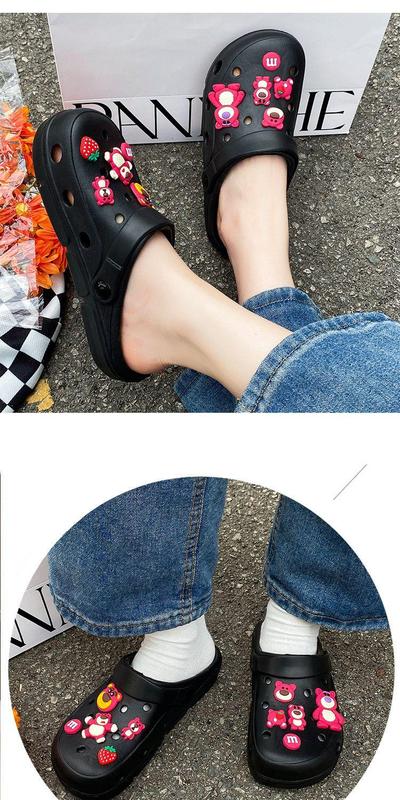 Product Introduction of Shoes Women's Slippers Popular Personalized Thick-Soled Slippers Men's Outerwear 2023 New Baotou Sandals Sandals Beach Shitting Feeling Men's Sandals Slippers 18