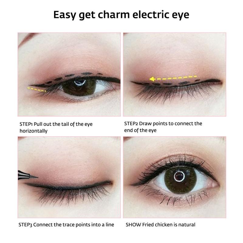 Waterproof Quick Dry Eyeliner Liquid Sweatproof Anti-oil Smudge-Proof Long-lasting Black Eyeliner Pencil Eyes Beauty Makeup Tools 5