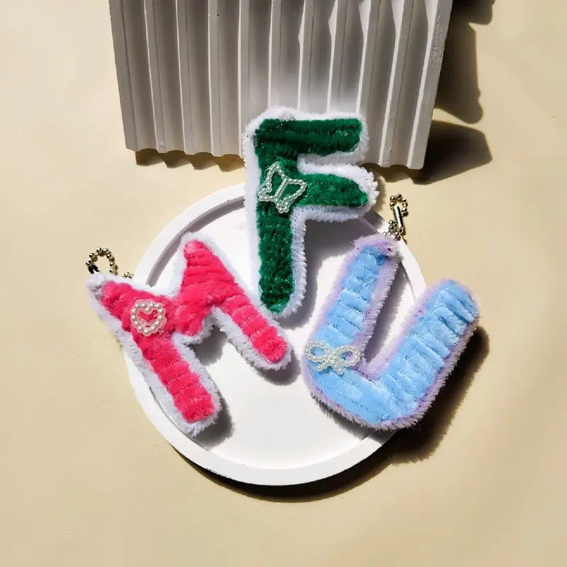 Gantungan Kunci Inisial/Gantungan Kunci Kawat Bulu - Shop | Tokopedia