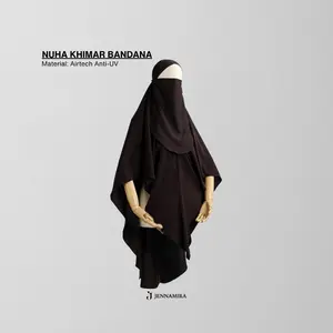 Nuha Khimar Bandana Cover Dagu Bahan Air Tech Silk Anti UV