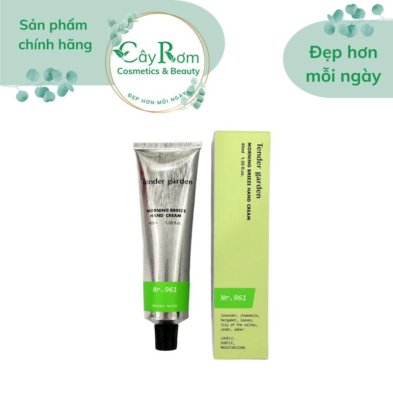   Tender Garden   Bản Nr.961  Kem Dưỡng Tay Morning Breeze Hand Cream 40ml 