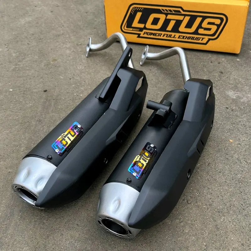 Knalpot Standar racing LOTUS ORIGINAL PNP. Beat, Vario, nmax, Pcx, Aerox, Fazzio, Lexi sudah full tinggal pasang Bulat Motor Motorcycle 3