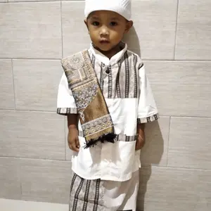 [4 in 1] Setelan Sarkoci Plus Sajadah Usia 1-8 Tahun Setelan Baju Muslim Anak Laki Laki