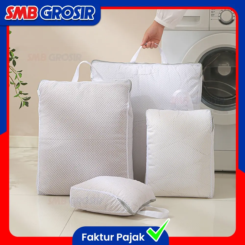 Laundry Net Bag Jaring Kantong Baju Kotor Mesin Cuci Model Gantung Tempel Dinding Serbaguna
