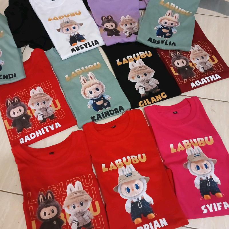 Kaos labubu viral custom_nama 4