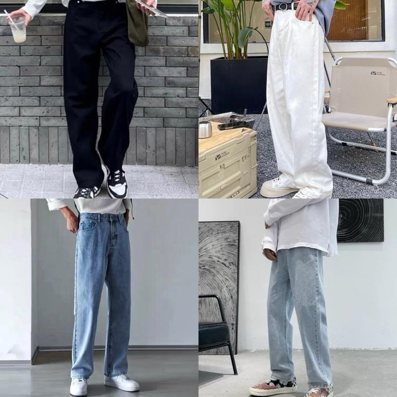 Quần Jean Baggy ống Suông Form Rộng Chất Dày Dặn Unisex Gen Z Nam Nữ Xu Hướng Hot Trend Mr Smile 99 Shop QJ032 Menswear Pants
