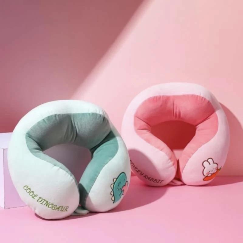 ngasoh.id Bantal Leher Traveling Lucu Bantal Perjalanan Study Tour Bahan Halus Sandaran Kepala Mobil Pesawat Dewasa Bed 1