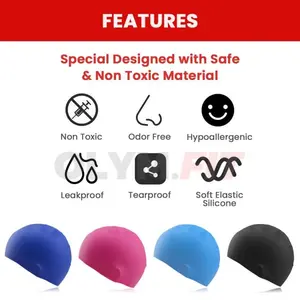 Best Olym.Fit High Quality Topi Renang Dewasa Silicone Swim Swimming Cap  Penutup Kepala Renang All Size