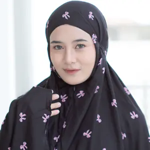 Kasyfa - Mukena Dewasa Coquette Pita Rayon Printing 2in1 Sleting Dagu Full Motif dan Lembut Katun Nyaman