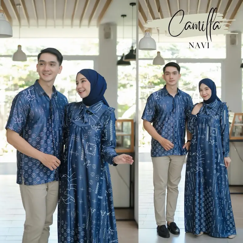 Baju Couple Sarimbit Keluarga Silk Premium Baju Muslim Couple Gamis Koko Ayah Ibu Anak Terbaru Family Set Baju Lebaran 2025 Couple Kondangan Keluarga Modern Kekinian 2