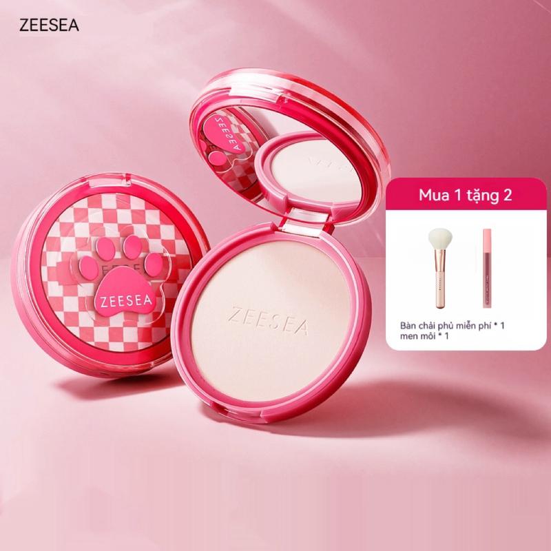 Phấn Phủ Nhỏ Gọn Mèo Dễ Thương, ZEESEA, Kiểm Soát Dầu, Không Thấm Nước, Cầm Tay, Thiết Kế Ép, Thiết Lập Lâu Trôi, 7g, [Thanh Toán Khi Nhận Hàng]