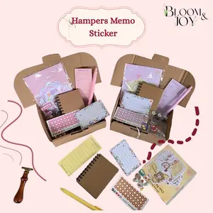Paket Hampers Sticker Memo Hampers Gift Box Alat Tulis Scrapbook Album Sticker Kado Unik
