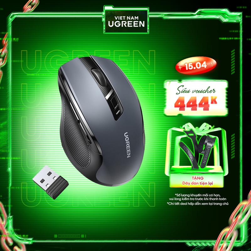 Chuột không dây UGREEN MU006 6 nút im lặng 5 cấp độ DPI 800/1200/1600/2400/4000 | Bảo hành 18 tháng 1 đổi 1 | 90545 90855 15064