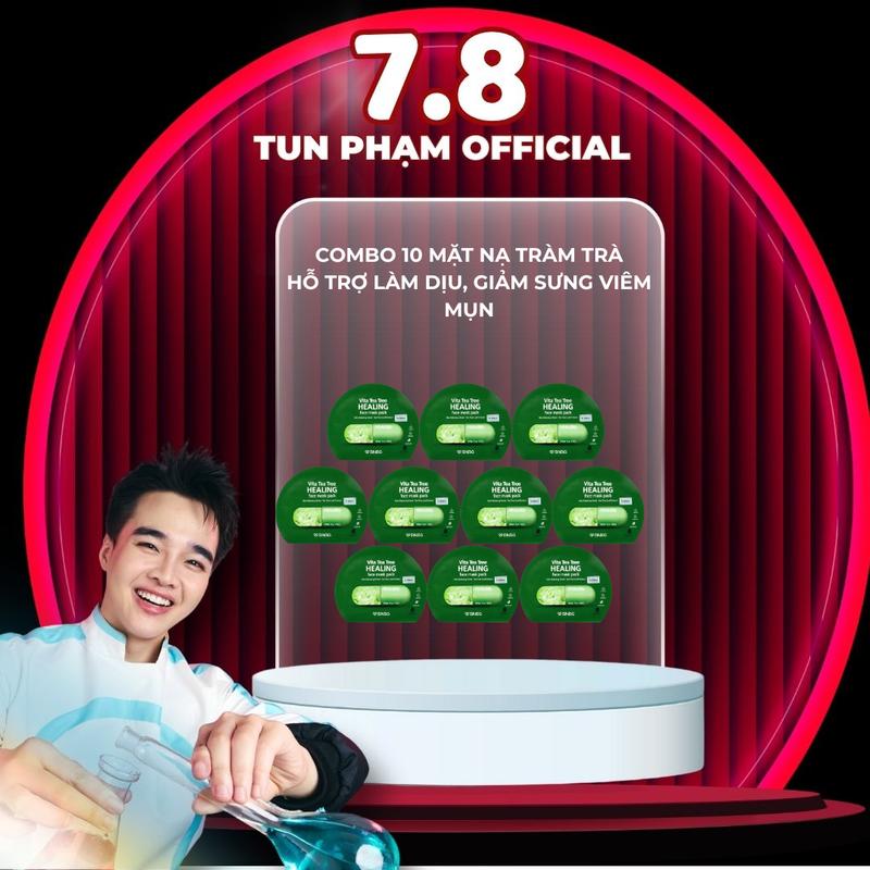 (BNBG x Tun Phạm) Combo 10 Mặt Nạ BNBG Tràm Trà Hỗ Trợ Làm Dịu, Giảm Sưng Viêm Mụn BNBG Vita Tea Tree Healing Face Mask Pack 30mlx10