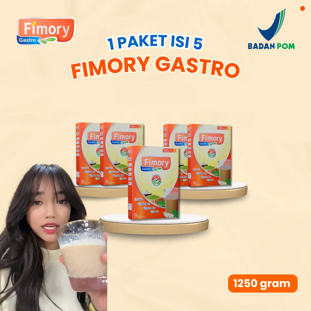 Fimory Gastro Original Paket 5 Box - Minuman Cereal / Sereal Umbi Garut Bantu Atasi Luka Lambung | Bisa COD Sudah BPOM dan Halal MUI ( Granola Oatmeal Diet Kering Instan )
