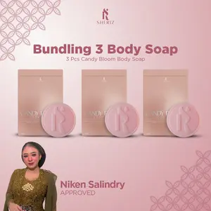Sheriz - Bundling 3 pcs Candy Bloom Body Soap 11 X Brightening 40 Gr Mencerahkan Kulit