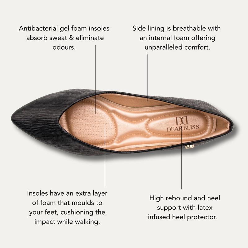 Product Introduction of DEAR BLISS Leticia Heart Black Pointed Toe Flats 3