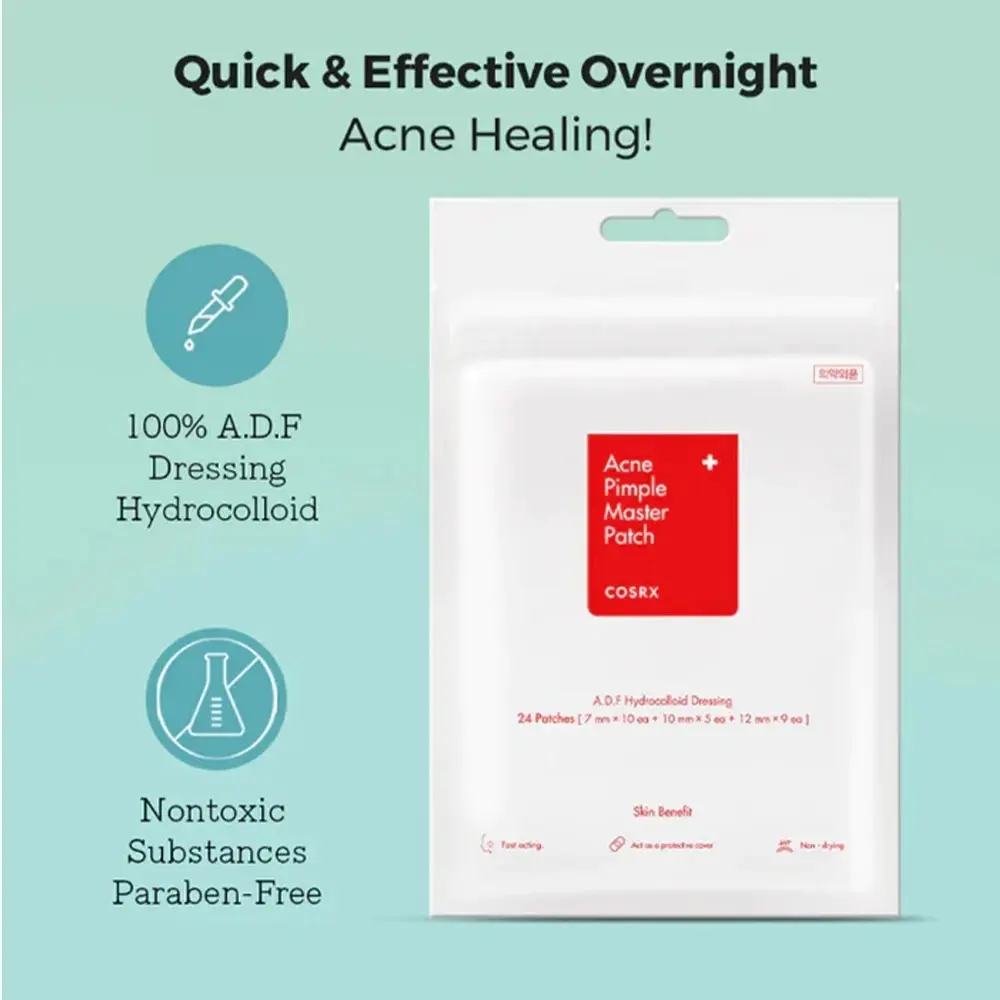 [COSRX OFFICIAL] Acne Pimple Master Patch Acne Treatment Hydrocolloid (24 Patches) - 100% Authentic