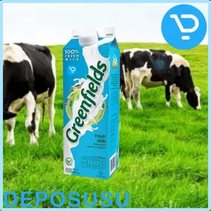 Susu Segar Pasteurised Fresh Milk  GREENFIELDS Pasturisasi 1 LITER 950ml
