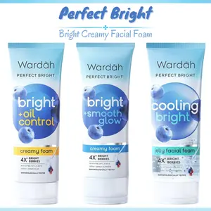 Wardah Perfect Bright Creamy Foam Bright Smooth Glow | Cooling Bright Jelly Facial Foam 100ml