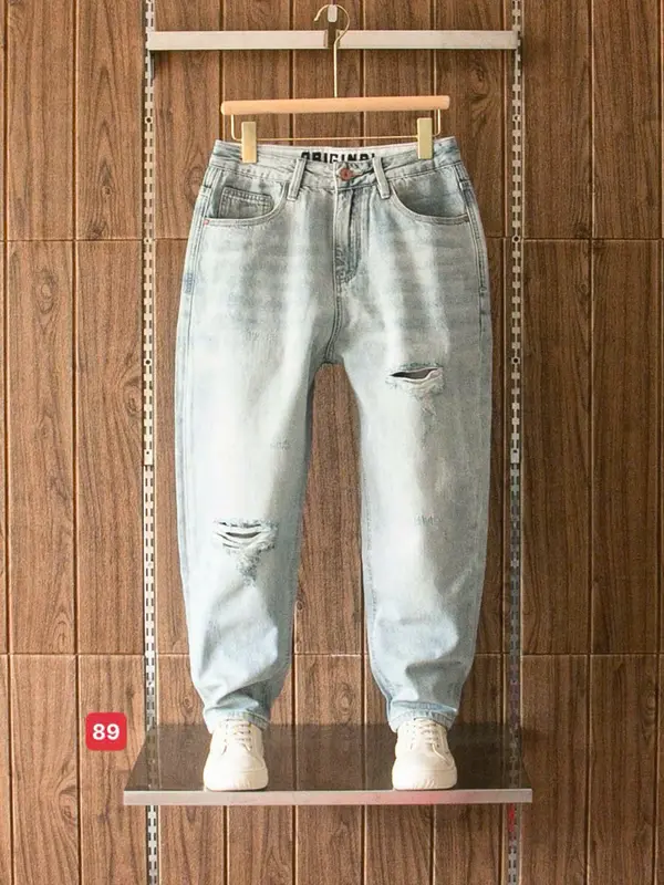 Quần jean nam dài đen rách vải sơn cao cấp -Chất denim co giãn Ôm gọn chân- Ms 97 Menswear Pants Có Túi 7