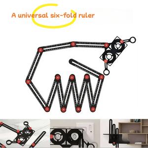 Tile opening positioner universal aluminum alloy six fold rule mason tile artifacts Stainless steel auxiliary tools