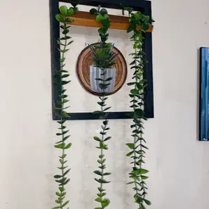 Hiasan Dinding Round Plant Pajangan Dekorasi Poster Kayu Wall Decor 15x15 cm