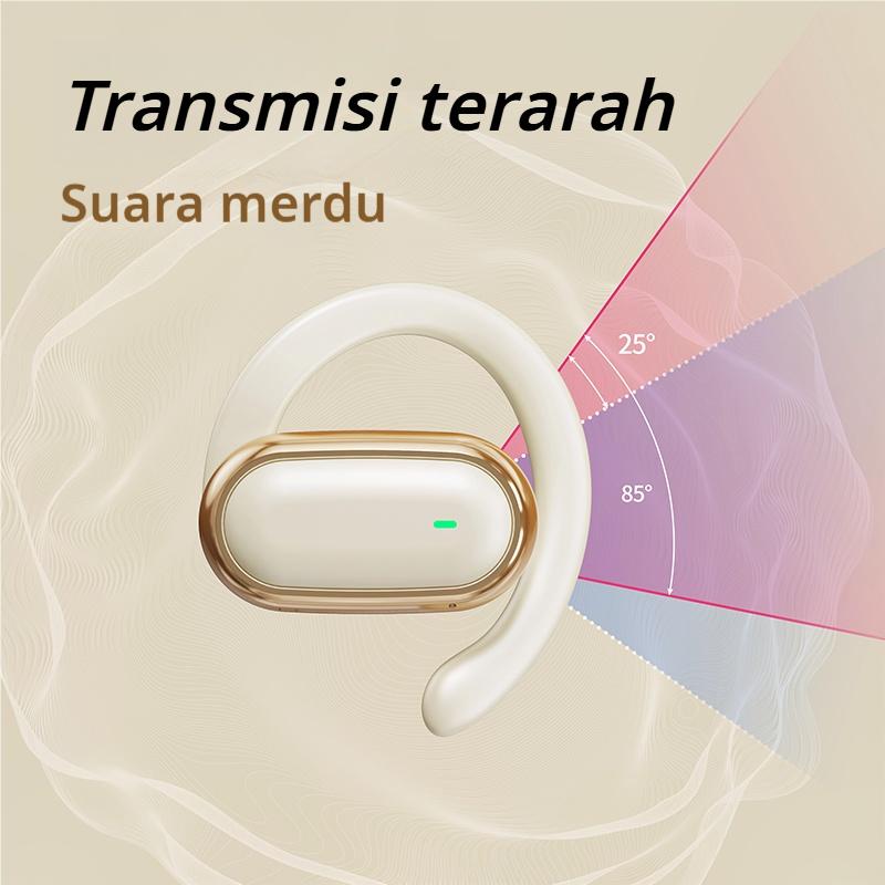 Original X96 TWS Headset Bluetooth 5.3 Wireless Earphone Yang Dapat Diputar 130° Open Ear Bone Conduction LED Digital Display OWS Olahraga Earhook Earphones Noise Reduction HIFI Stereo Bass Sports Headphones Sesuaikan posisi untuk Android lOS With Mic 4