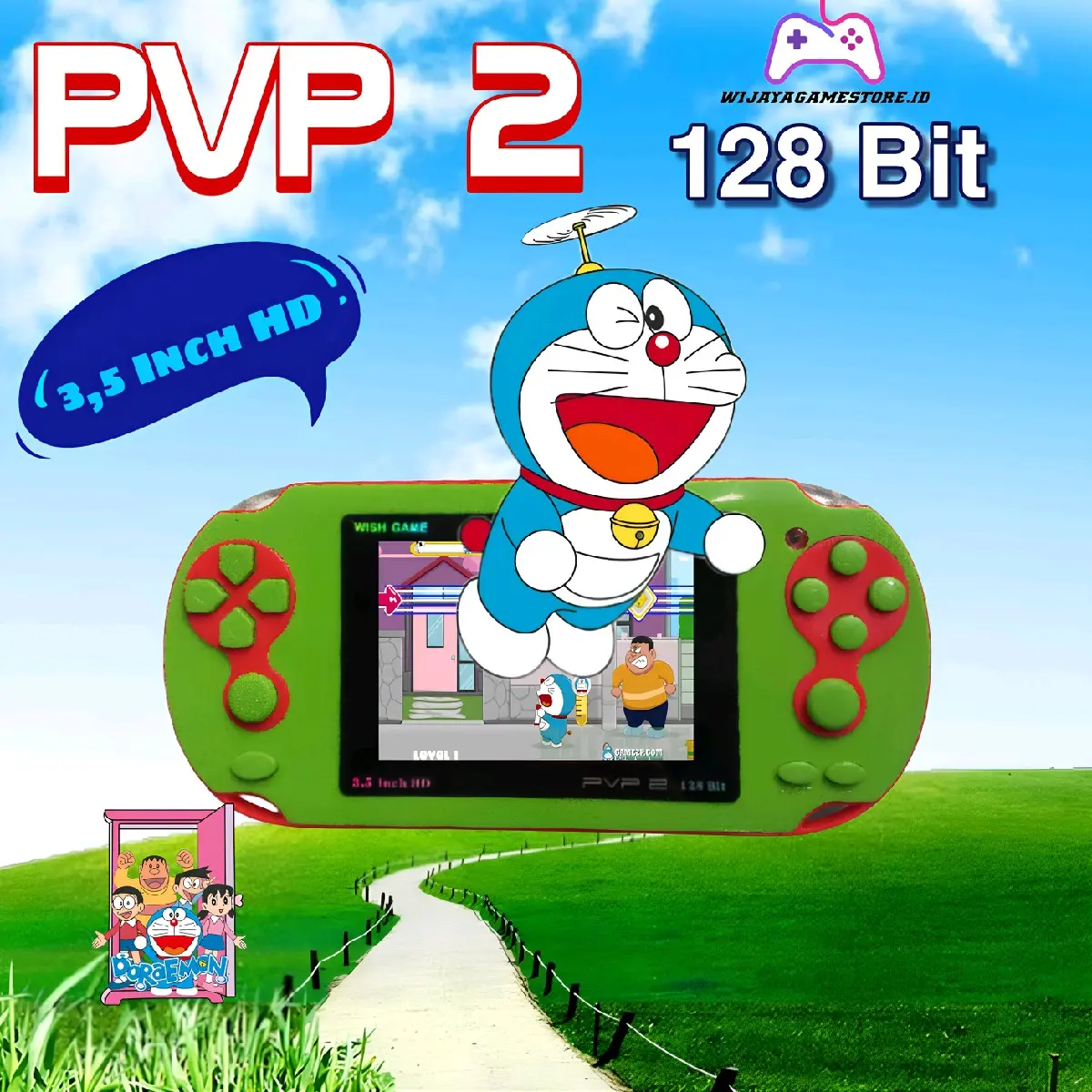 PVP 2 64 bit 3,5/4 inch Gameboy fullset murah mainan anak-anak konsol genggam sega games ( permainan sega semua )