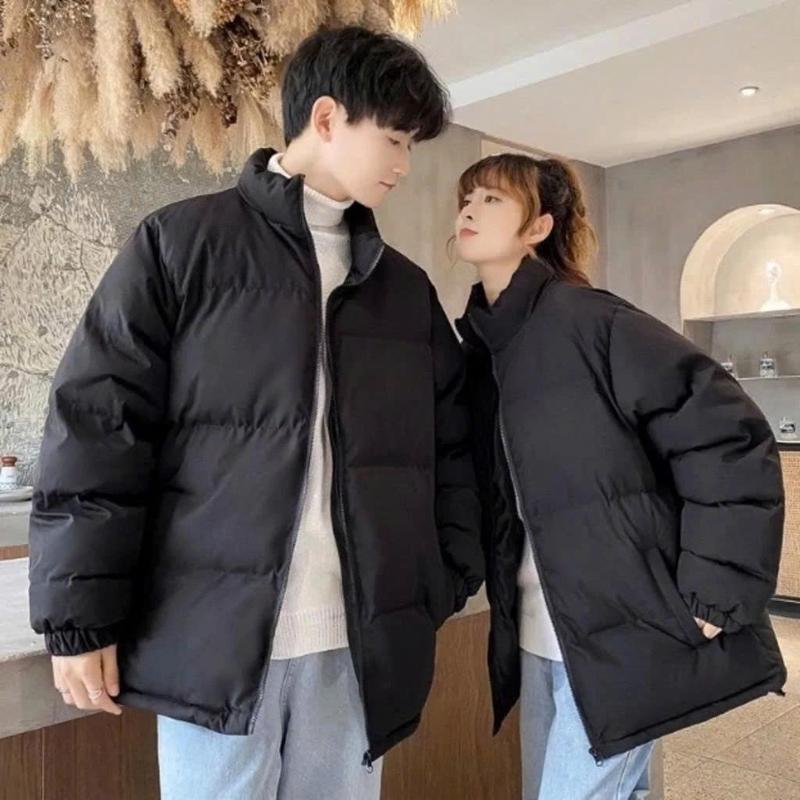 Áo Phao Unisex Nam Nữ Dày Dặn Form Rộng Bông Tổng Hợp Phong Cách Hàn Quốc Siêu Ấm Áo Khoác Mùa Đông Unisex