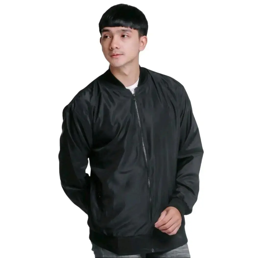 Dogart Jaket Bomber Polos Pria Hitam / Bomber Jacket / Jaket Parasut / Jaket Hitam / Jaket Motor Cowok casual