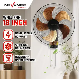 Advance Kipas Angin Dinding 18 Inch WF-1835 Rangka Besi Wall Fan 16 Inch Garansi 1 Tahun Daya 80 Watt 5 Baling-baling Kencang