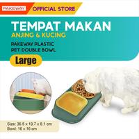 Gambar Pakeway Plastic Pet Double Bowl Size L / Tempat Makan Hewan dari M-Pets Volk Pets Indonesia Kota Tangerang 5 Tokopedia