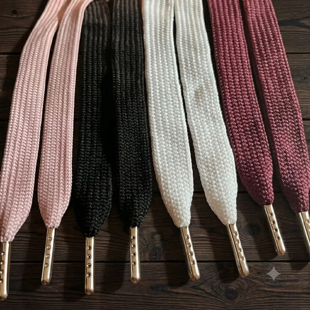 tali sepatu gemuk, tali hoodie, warna putih. lebar 1,5 cm panjang 90-150 cm