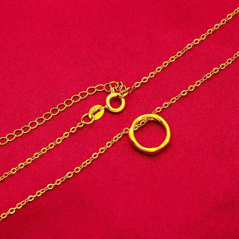 Product Introduction of Brass Gilding Women's O Pendant Necklace Korean Style 6