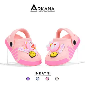 New Sepatu Sandal Anak Cewek Karakter Kucing Ajaib Lucu - Alas Kaki Balita Model Pao Empuk Nyaman - Arkana Kids