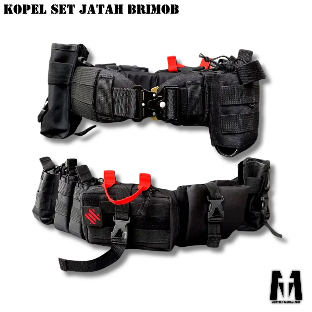 TERBARU!! | MTSHOP | KOPEL TACTICAL FULL SET HITAM MODEL JATAH/PEMBAGIAN COD sabuk kincir kopel  tactical topi  rimba kopel  tactical